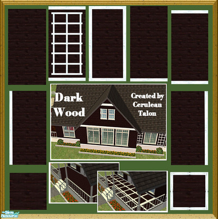 Sims 2 — Dark Wood Siding & Floors by Cerulean Talon — Need a deep rich color of wood siding and flooring for you