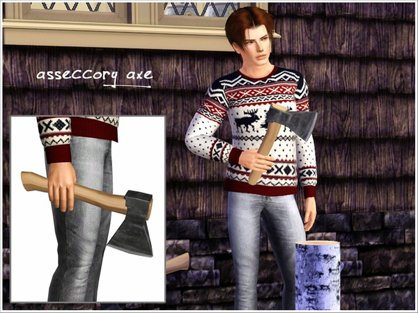 Sims 3 — Accessory_Axe by Severinka_ — Accessory axe for right hand. If you want to rent a beautiful screen of life in