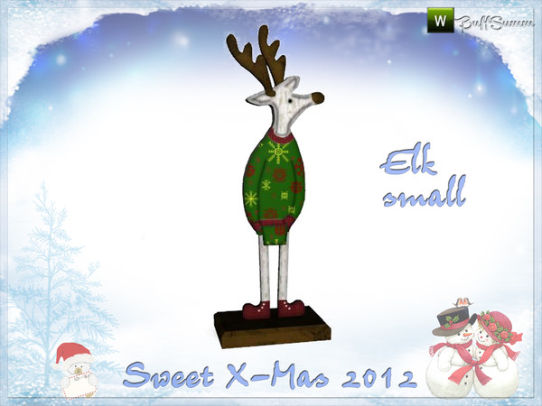 Sims 3 — Elk by BuffSumm — *Elk* for placing on slots - small version. Part of the *Sweet X-Mas 2012 Set* ***TSRAA***