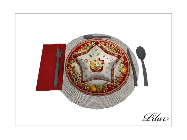 Sims 3 — Navidad2012 tableware by Pilar — Creado por Pilar para sims3