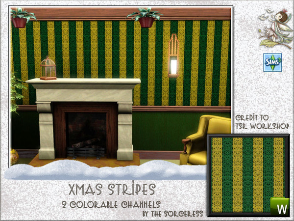 Sims 3 — JJs Xmas Stripes Pattern by thesorceress — 4 Patterns with a touch of Winter and Xmas feeling to them. 100%