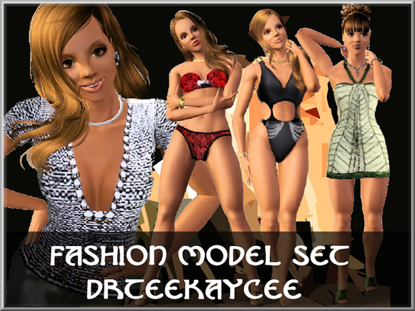 Sims 3 — The Fashion Model Set by drteekaycee — This set contains 5 items. For everyday wear there is the Chain Top that