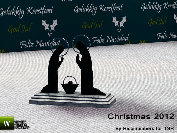 Sims 3 — Christmas 2012 Nativity by TheNumbersWoman — A Bit of Christmas for your Sims, By RicciNumbers. TSRAA.