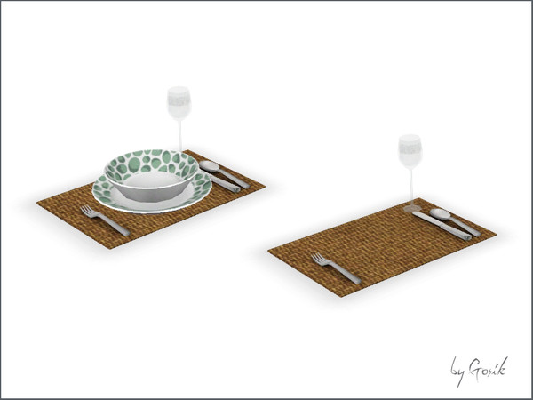 Sims 3 — Ballard kitchen table setting by Gosik — Made by Gosik at The Sims Resource. TSRAA This object has a slot to put