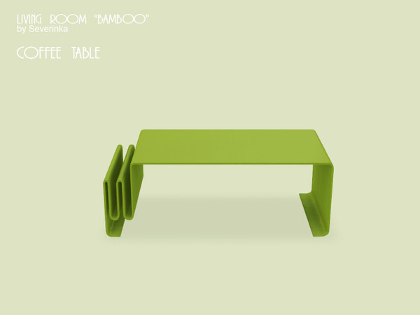 Sims 3 — Table coffee by Severinka_ — Coffee table unusual design from the set of 'Living room Bamboo'. 11 slots to place