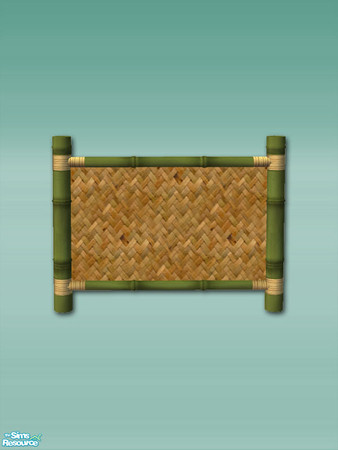 Sims 2 — Bamboo Bay - Fence Green Short by Shakeshaft — Part of a recolour of my Bamboo Bay Set in a green bamboo texture