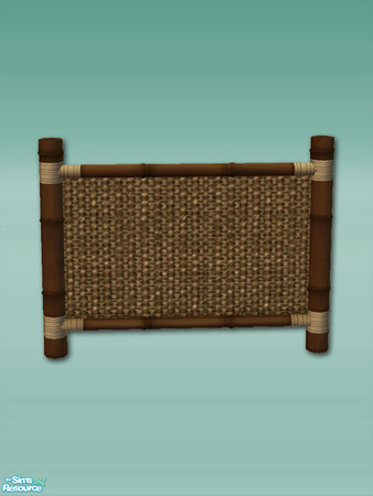 Sims 2 — Bamboo Bay - Fence Dark Short by Shakeshaft — Part of a recolour of my Bamboo Bay Set in a dark bamboo texture