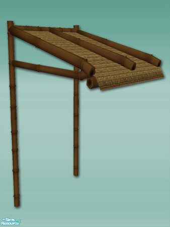 Sims 2 — Bamboo Bay - Canopy 02  by Shakeshaft — Part of a recolour of my Bamboo Bay Set in a dark bamboo texture with