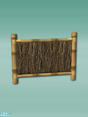 Sims 2 — Bamboo Bay - Fence Short by Shakeshaft — Part of a set of Bamboo Furnishings for your sims beaches or patios,