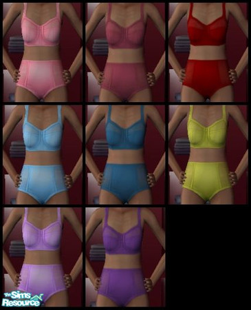 Sims 2 — Elder Panties by becboobear — Colorful panties for your elder women. Recolor of base game panties.