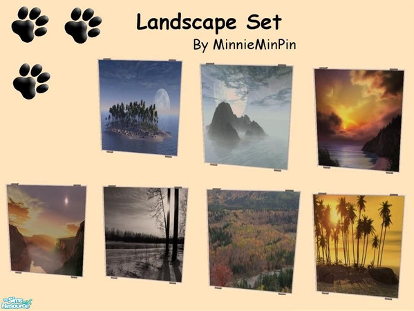 Sims 2 — Landscape Set Grilled Cheese Poster by MinnieMinPin — 7 prints ~ Found under the Grilled Cheese Poster. 2 tiled.