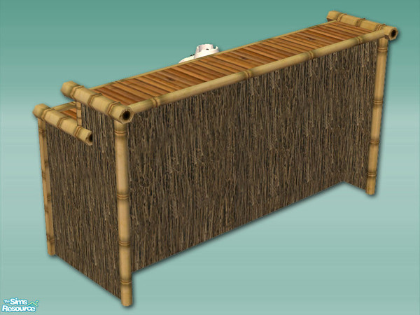 Sims 2 — Bamboo Bay - Bar by Shakeshaft — Part of a set of Bamboo Furnishings for your sims beaches or patios, set