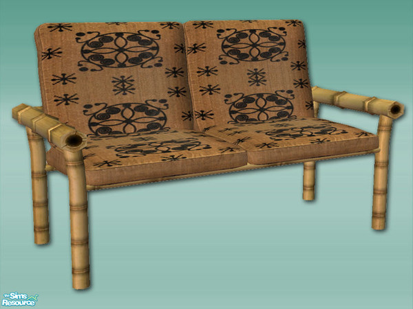 Sims 2 — Bamboo Bay - Loveseat by Shakeshaft — Part of a set of Bamboo Furnishings for your sims beaches or patios, set