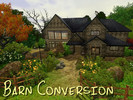 Sims 3 — Barn Conversion by grizzly_bear — This Converted Barn has 3 bedrooms, with the Master on the ground floor, 2