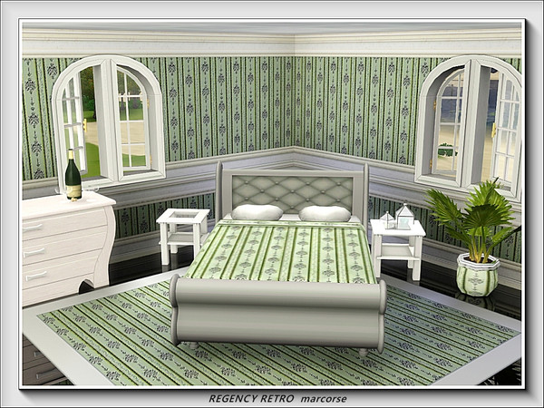 Sims 3 — Regency Retro pattern by marcorse — A touch, not so much of retro as nostalgia . . . in this delicate, avocado