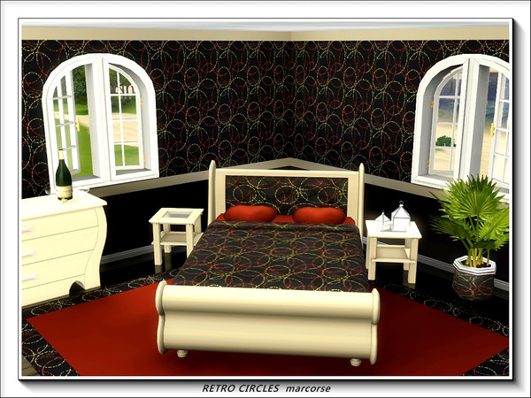 Sims 3 — Retro Circles pattern by marcorse — For those times when a more sober colourscheme is called for . . . a retro