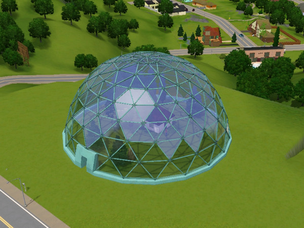 Sims 3 — Glass Dome by Jeckt2 — Glass Dome base on Episode 3 Pavilion with door/gate to make a cool house design. This