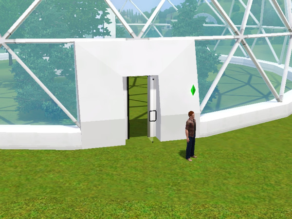 Sims 3 — Glass Dome by Jeckt2 — Glass Dome base on Episode 3 Pavilion with door/gate to make a cool house design.