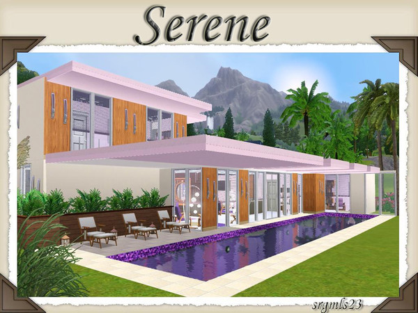 Sims 3 — Serene by srgmls23 — A cozy home decorated with various shades of pink .... There is a livingroom, kitchen and