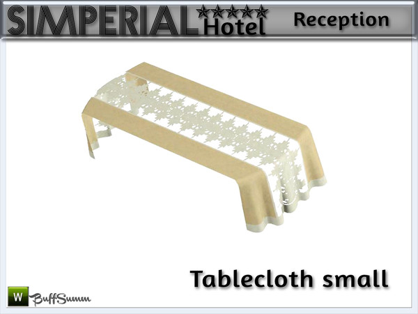Sims 3 — Simperial Reception Tablecloth small by BuffSumm — Tablecloth matching the endtable. Part of the *Hotel