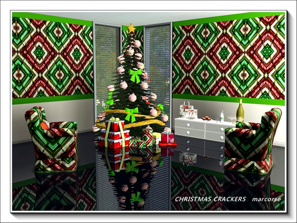 Sims 3 — Christmas Crackers pattern by marcorse — A closer look at this seemingly diamond pattern will reveal that is is