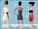 Sims 3 — Dress with Corsage Belt by Simisims3 — Please don't copy or re upload