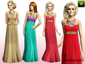 Sims 3 — Xmas ~ Empire Line Gown by Harmonia — 