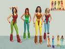 Sims 2 — [MaxisRecolor] Athletic Suit Set by DarkMim662 — Just a Maxis-Recolor in blue, purple, red, green, cyan, yellow,