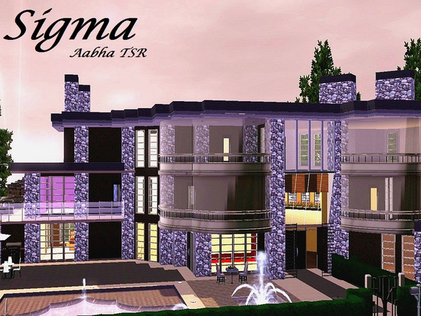 Sims 3 — Sigma by Aabha2 — Sigma is a Huge House (built on 64,Applewood lane,BRIDGEPORT) has a mixed style with a modern