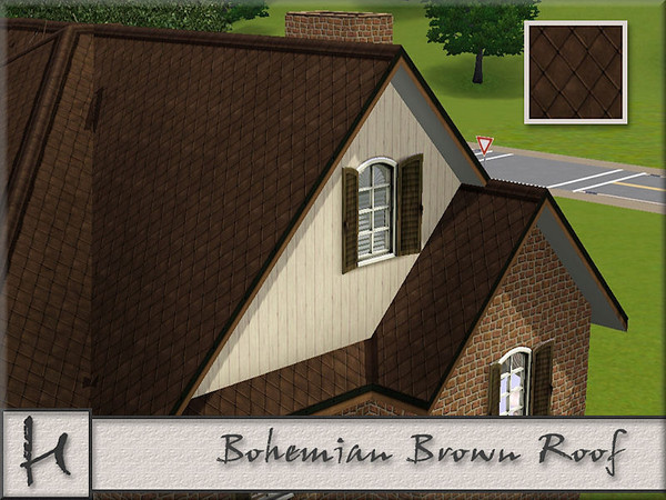 Sims 3 — Bohemian Brown Roofing by hatshepsut — European inspired tile roofing