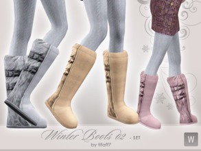 Sims 3 — Winter Boots 02 Set (Teen/YA/A) by tifaff72 — Set of winter boots. Including boots for teen and young