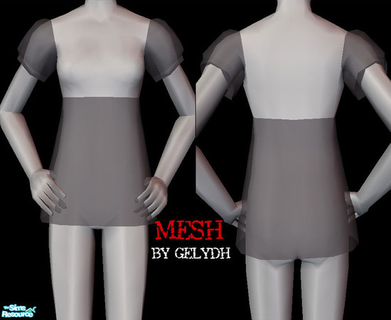 Sims 2 — MESH - Alpha Tunic Top for Teen Females (REA24)  by gelydh — New tunic-style top mesh for teen females with