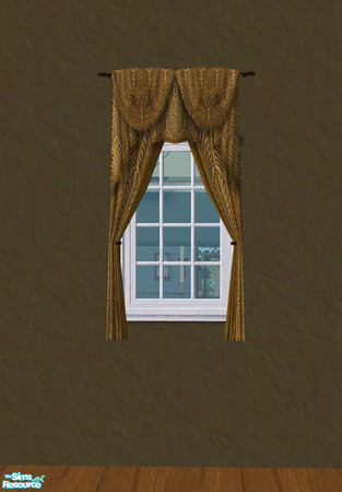 Sims 2 — TC59 - Tieback Curtains (fans) by cruinne — This is a recolor for the base game\'s Tieback Curtains in the
