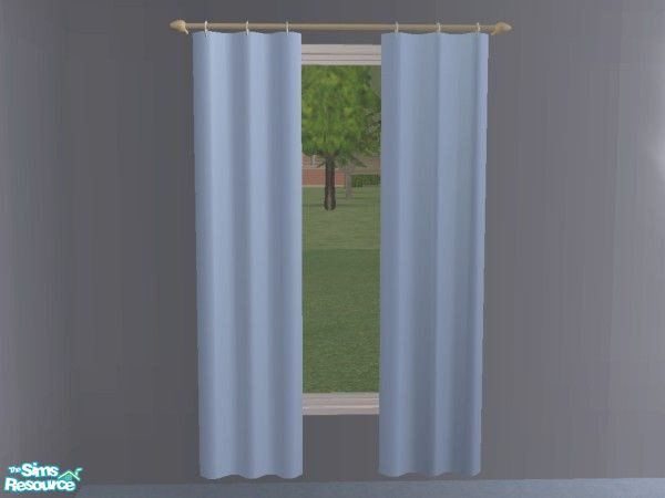 Sims 2 — Blue Modern Bedroom - Small Medium Curtains by lym — Part of my Blue Modern Bedroom set.