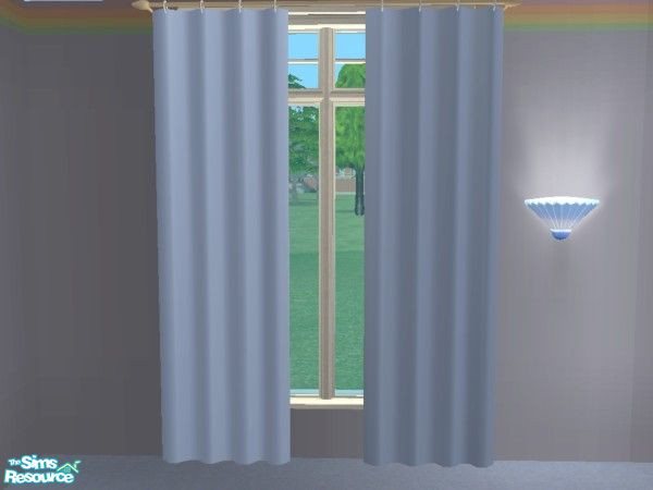 Sims 2 — Blue Modern Bedroom - Large Long Curtains by lym — Part of my Blue Modern Bedroom set.