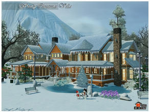 Sims 3 — Woody Christmas Villa by autaki — This house for medium fammily. Nature Christmas house. Beautiful atmosphere.