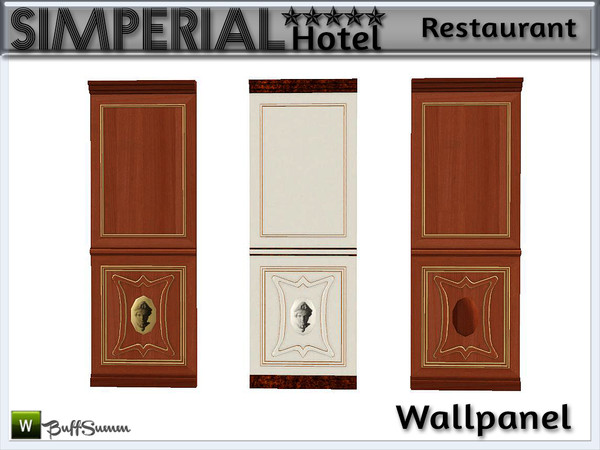 Sims 3 — Simperial Dining Wallpanel 2 by BuffSumm — Wallpanel for a decorative wall in the Restaurant. Part of the *Hotel