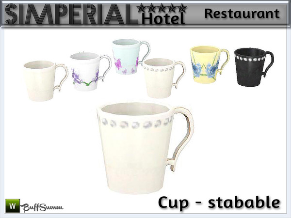 Sims 3 — Simperial Dining Cup by BuffSumm — Decorative cup for the Simperial Restaurant. Part of the *Hotel Simperial