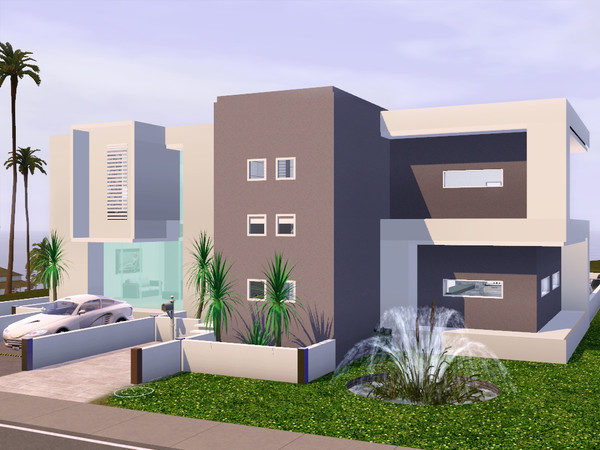 Sims 3 — Frame by gox352 — Modern house for a family who likes ultra modern design. House looks like a picture frame , so