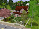 Sims 3 — Charming Cottage with Wrap Around Porch  by wearystraycat2 — A lovely cottage style house with wrap around porch