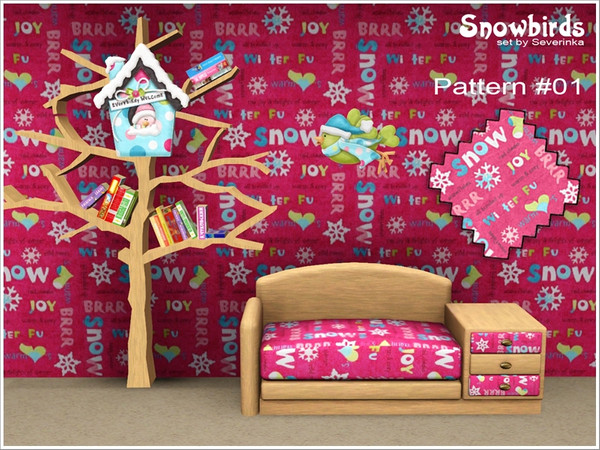 Sims 3 — Snowbirds pattern01 by Severinka_ — Soft plush pattern for children