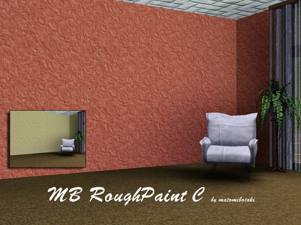 Sims 3 — MB-RoughPaintC by matomibotaki — Paint texture, rough and used structure, with 2 recolorable areas, to find