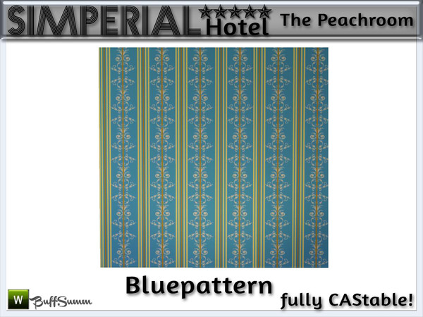 Sims 3 — Simperial Bedroom Blue Pattern by BuffSumm — Abstract Pattern ***TSRAA***