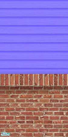 Sims 2 — Brick With Siding  - Blue by Pb_ — This is a set of 6 walls. It combines bricks with siding for a smart and