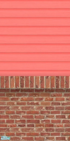Sims 2 — Brick With Siding  - Red by Pb_ — This is a set of 6 walls. It combines bricks with siding for a smart and