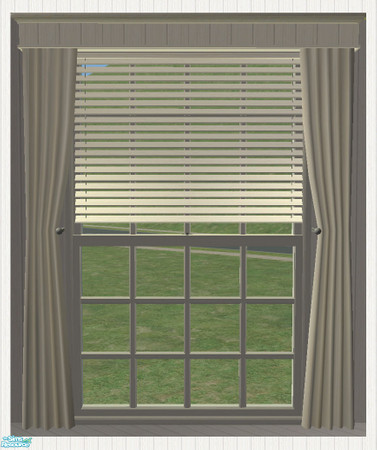 Sims 2 — Long Tieback with Venetian Blind 3tile Diagonal by simtomatic — To match the Beach House Shuttered Windows.