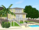Sims 3 — Lemon Meringue by element902 — Quaint beach hideaway perfect for a small family. Open kitchen, dining, living.