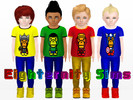 Sims 3 — Baby Milo The Avengers Top Set by EighternitySims — Baby Milo The Avengers Version Has 4 Top these are: [ THOR,