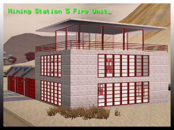 Sims 3 — Mining Station 5 Fire Unit by billygirl — Mining Station 5 Fire Unit is one of the earliest buildings of the