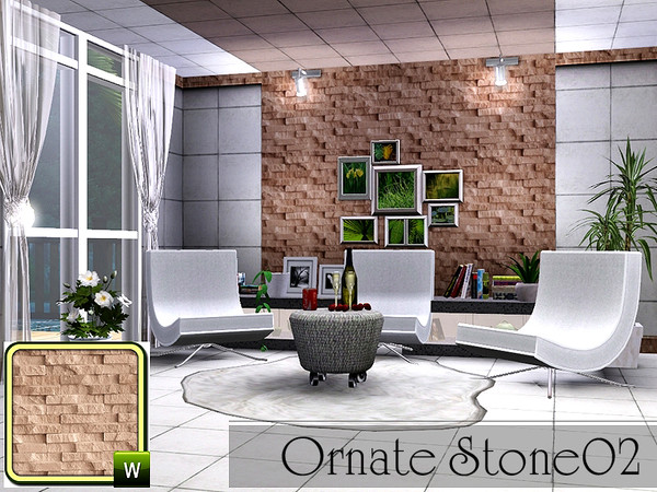 Sims 3 — Ornate Stone02 by autaki — Ornate Stone02 pattern.